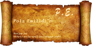 Polz Emilián névjegykártya